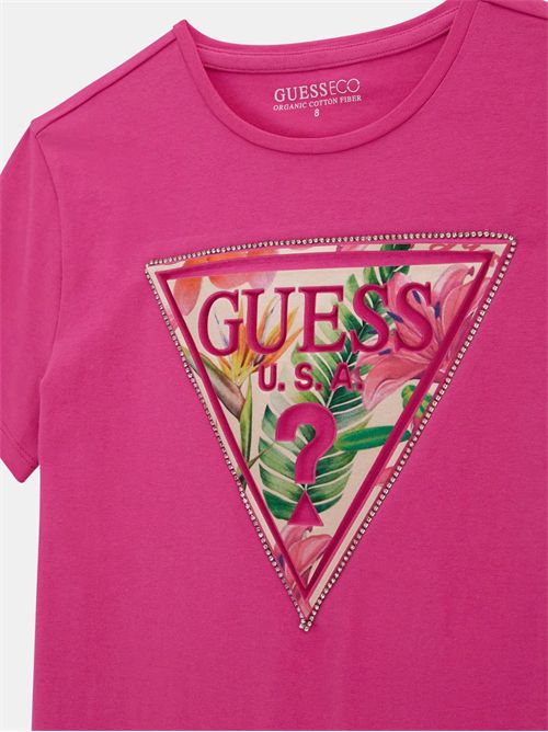 t-shirt bambina fucsia GUESS | J5GI15K6YW4/G6V7